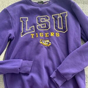 Purple Unisex LSU Sweatshirt Size Small